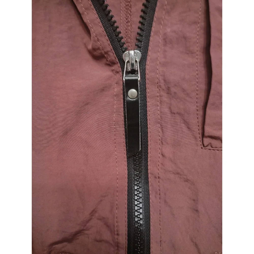 Charlotte Russe Women's Small Mauve Hooded Utility Anorak Jacket Drawstring